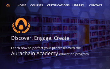 Aurachain_Academy_partner_program_homepage_screenshot_2019
