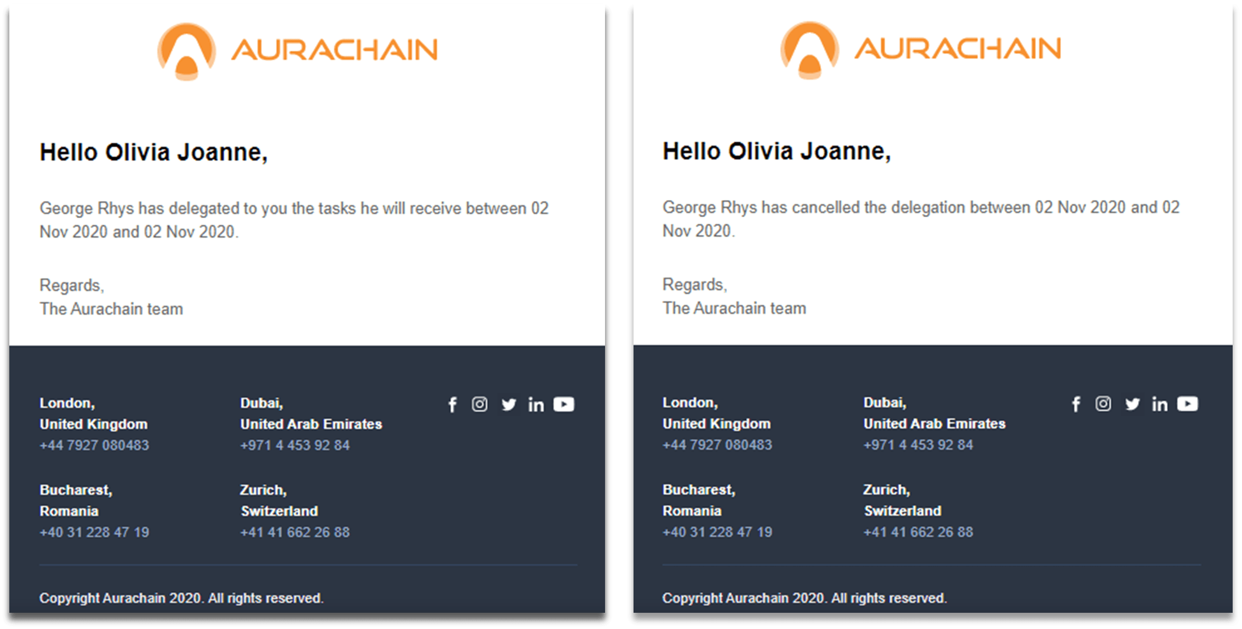Aurachain_low_code_platform_email_notifications